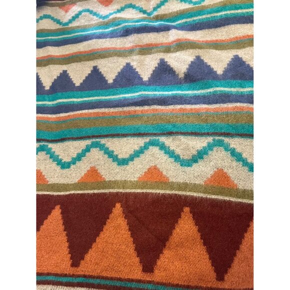 Womens Serapa Southwestern Poncho Blanket Wrap Cape Coat Boho Hippie Festival - Picture 8 of 8